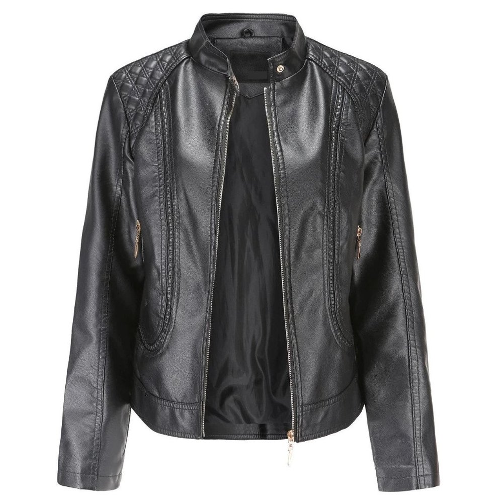 Bashwood Handmade Womens Capri Genuine Lambskin Leather Jacket